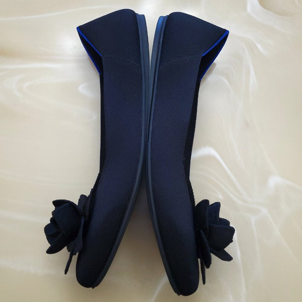 Rothy's The Petal Square Women's Slip On Flat in Black Size 12 - Picture 6 of 12